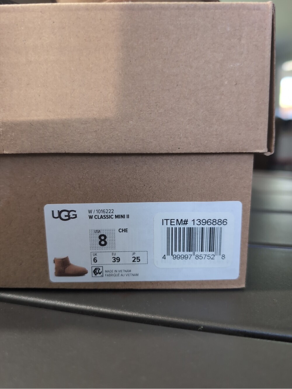 NEW 100% Authentic UGG Classic Mini II Chestnut 1016222 Women's Boots Size 8 - Picture 5 of 5